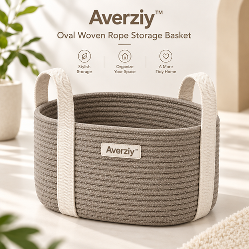 Averziy™ Oval Woven Rope Storage Basket product view 2