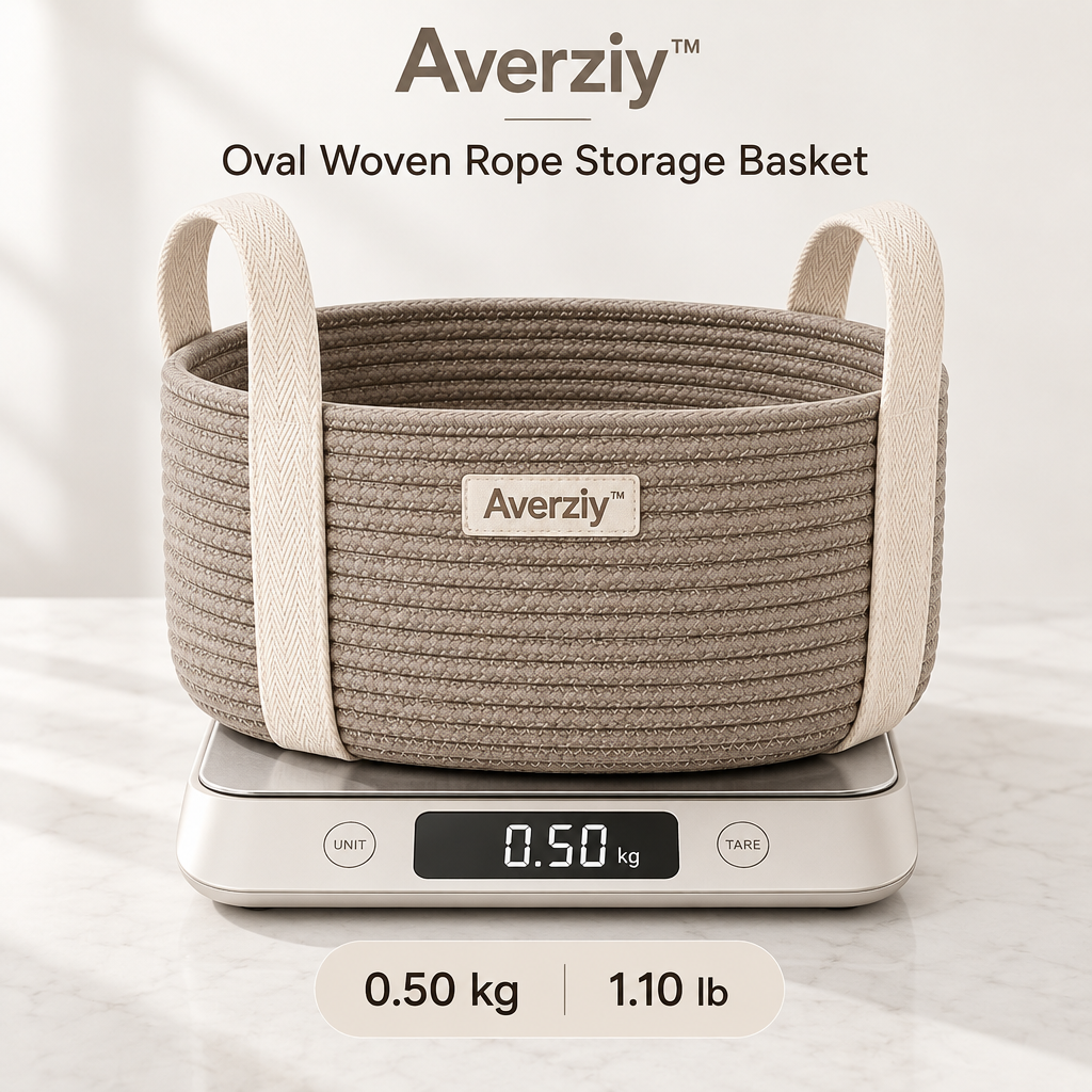 Averziy™ Oval Woven Rope Storage Basket product view 3