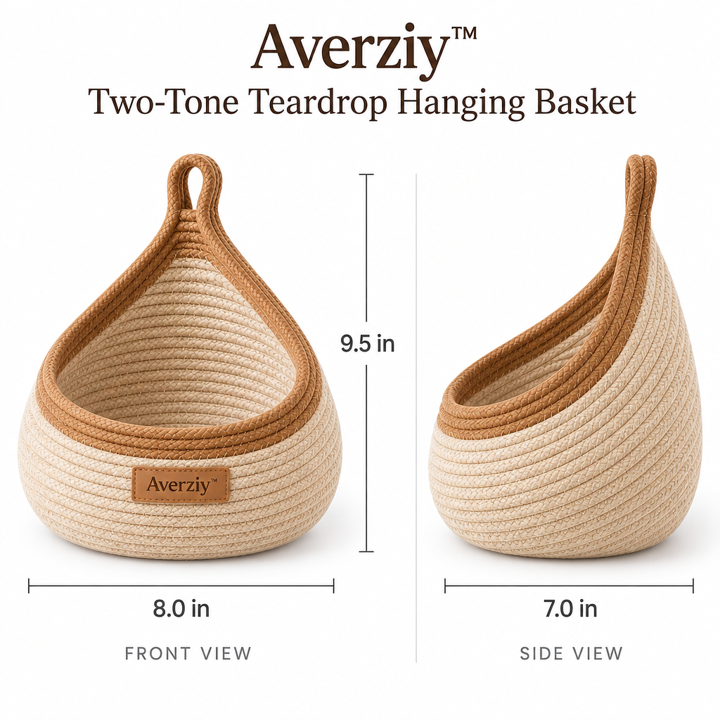 Averziy™ Two-Tone Teardrop Hanging Basket