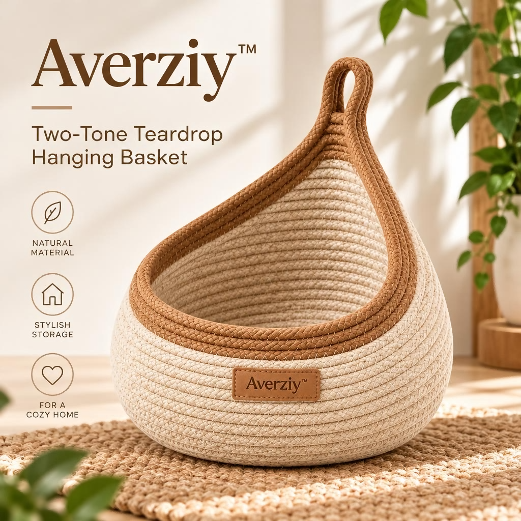 Averziy™ Two-Tone Teardrop Hanging Basket