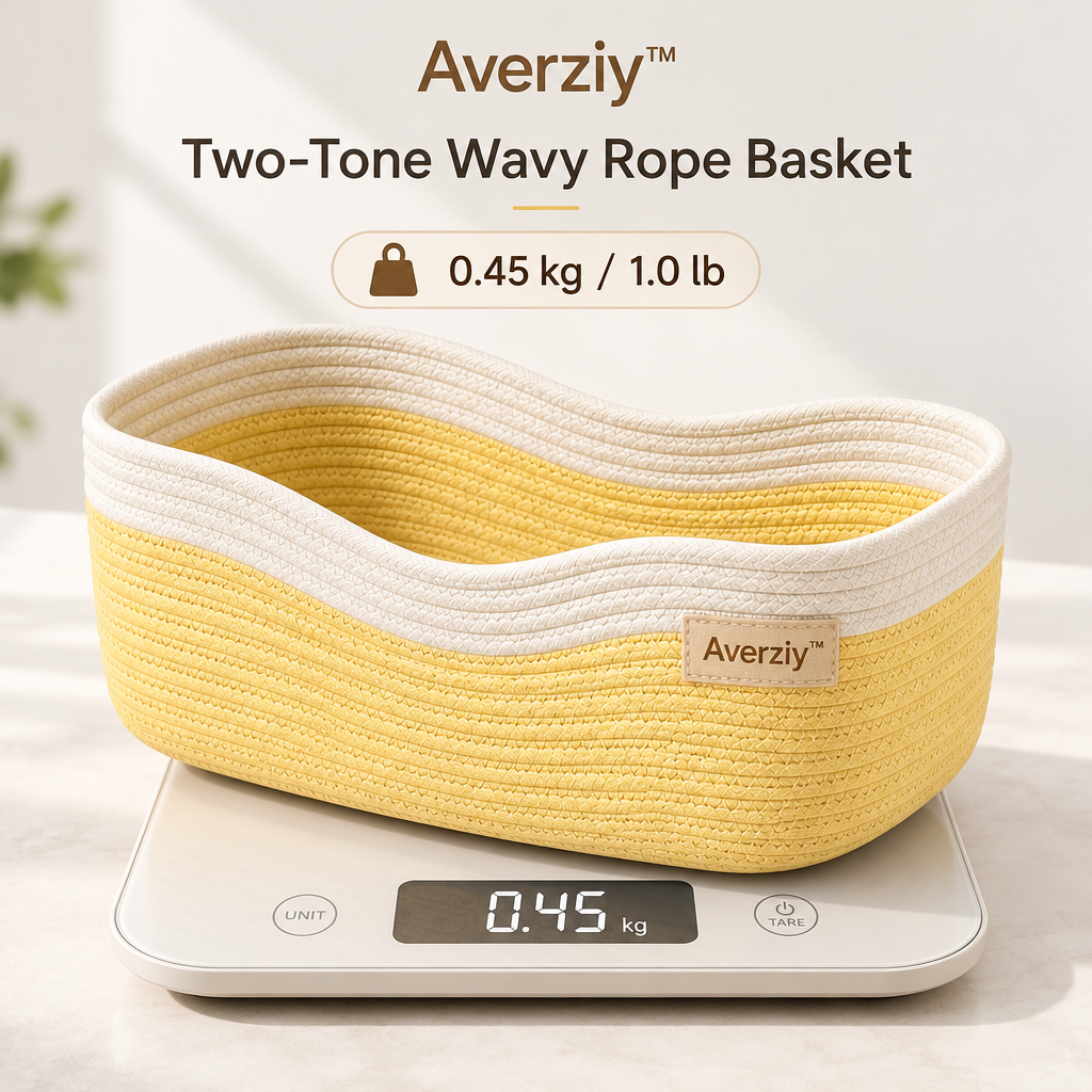 Averziy™ Two-Tone Wavy Rope Basket