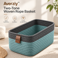 Averziy™ Two-Tone Woven Rope Basket