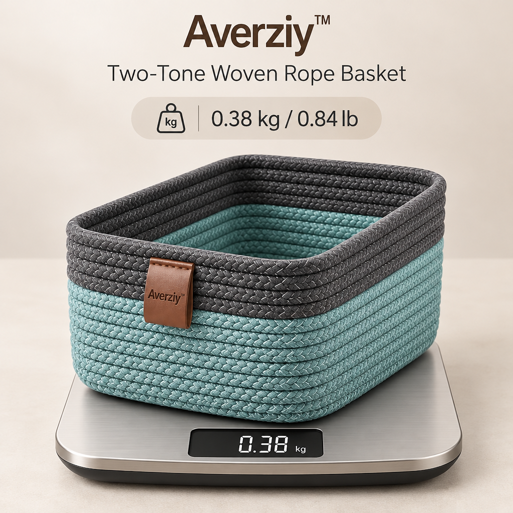 Averziy™ Two-Tone Woven Rope Basket