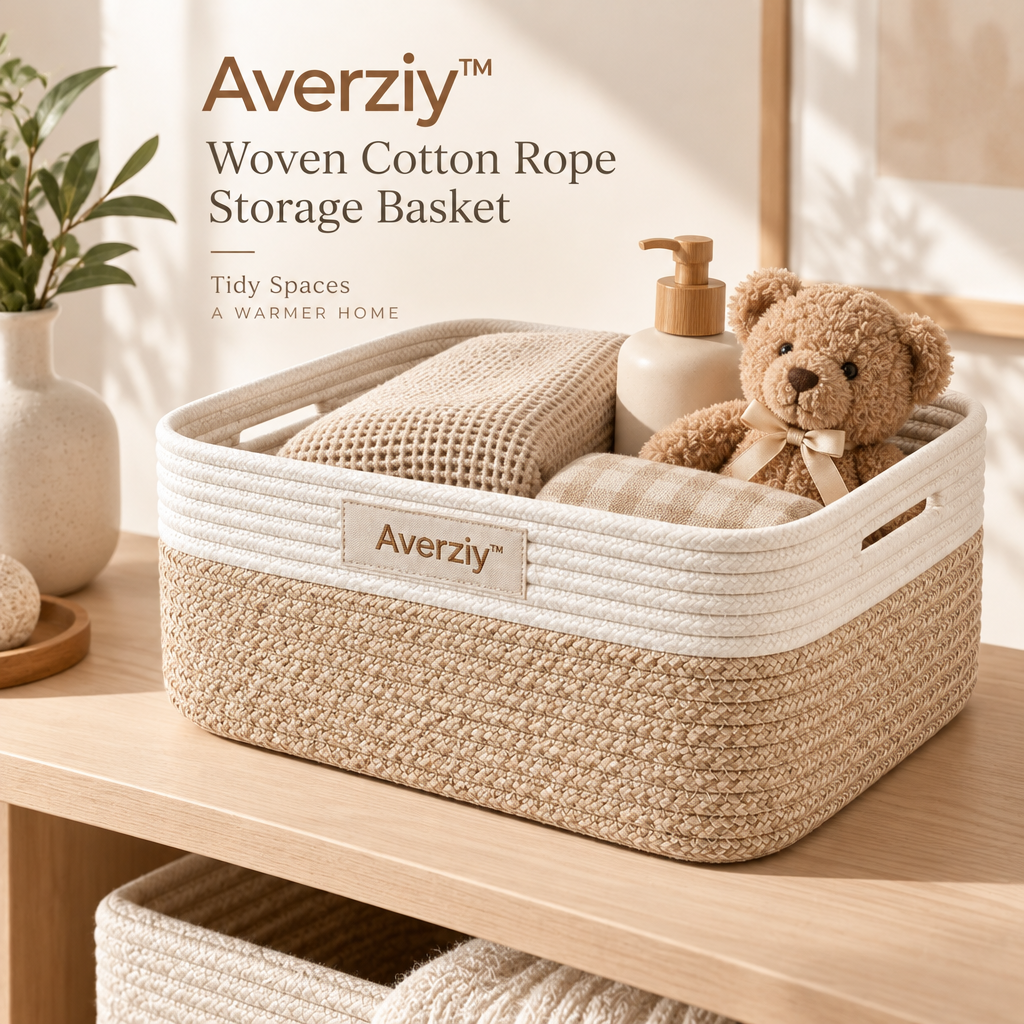 Averziy™ Woven Cotton Rope Storage Basket