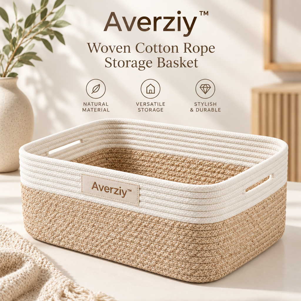 Averziy™ Woven Cotton Rope Storage Basket