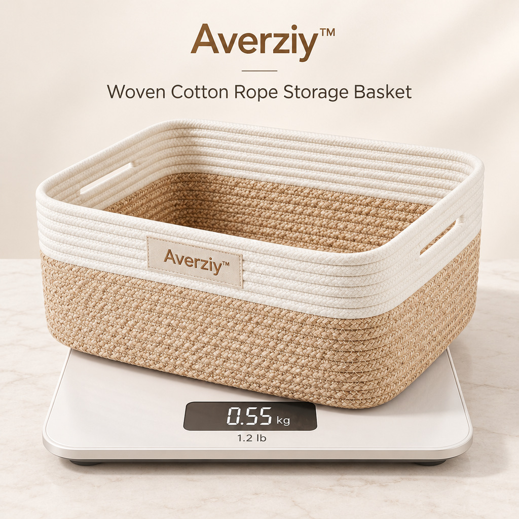 Averziy™ Woven Cotton Rope Storage Basket