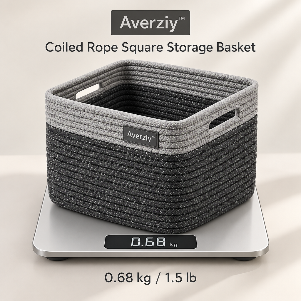 Averziy™ Coiled Rope Square Storage Basket