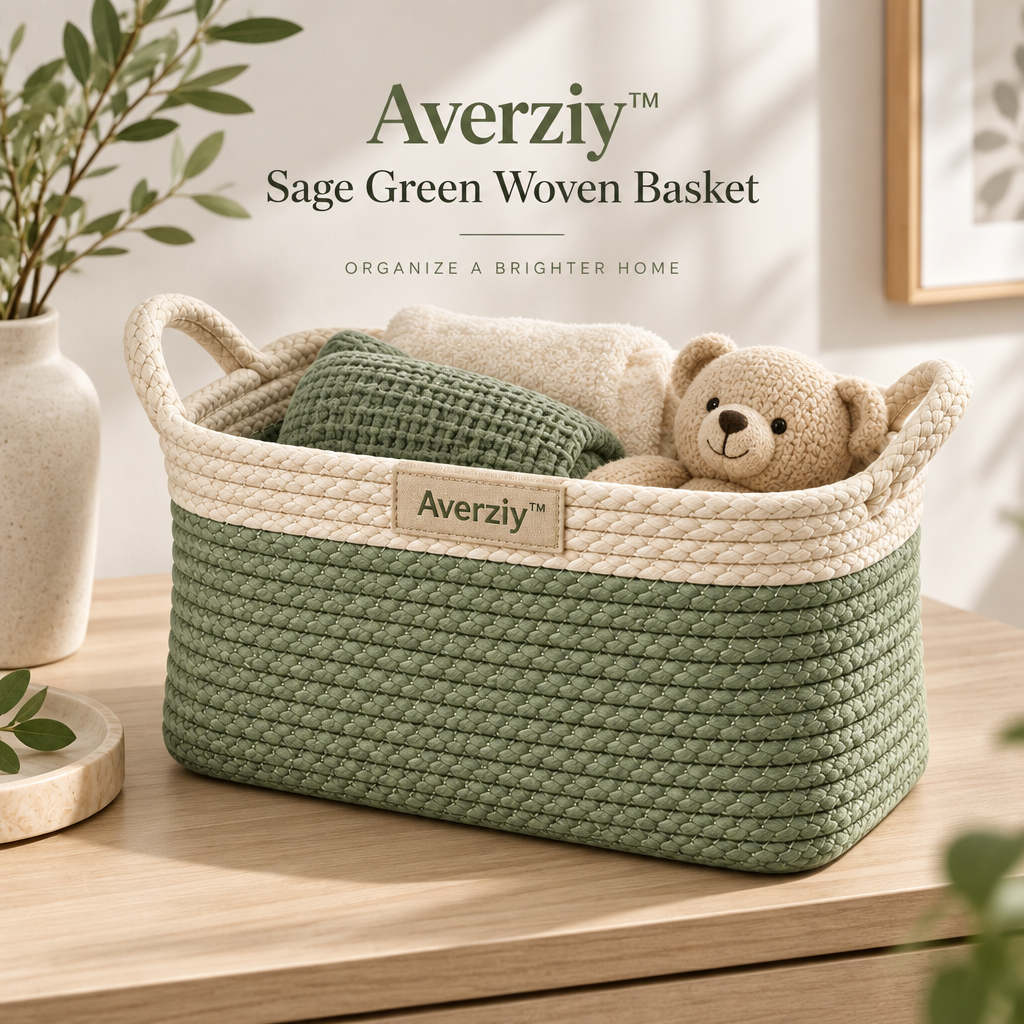 Averziy™ Sage Green Woven Basket