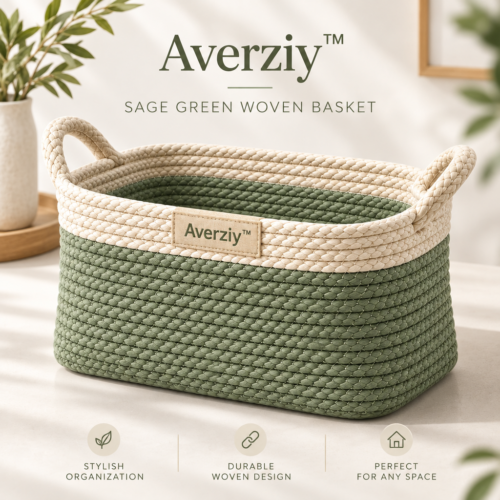 Averziy™ Sage Green Woven Basket