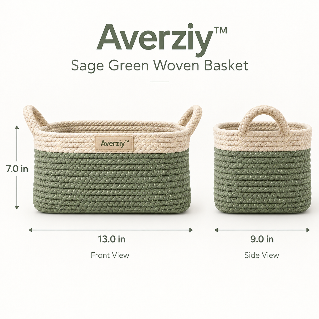 Averziy™ Sage Green Woven Basket