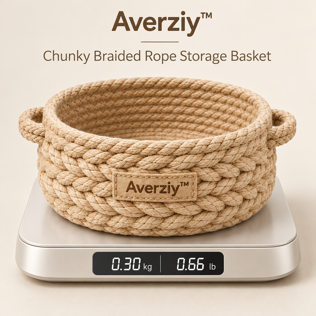 Averziy™ Chunky Braided Rope Storage Basket